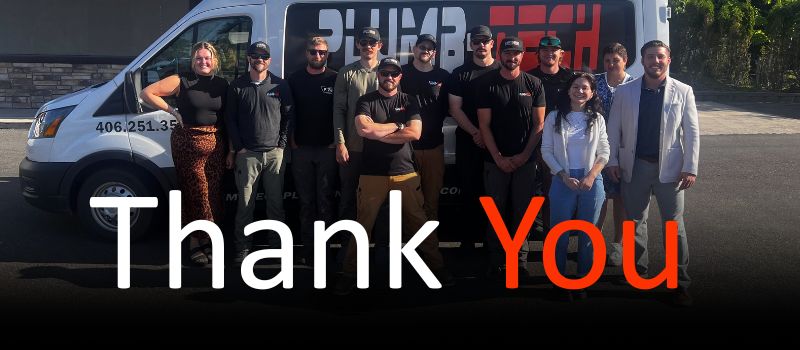 The award winning Plumb-Tech team saying Thank You